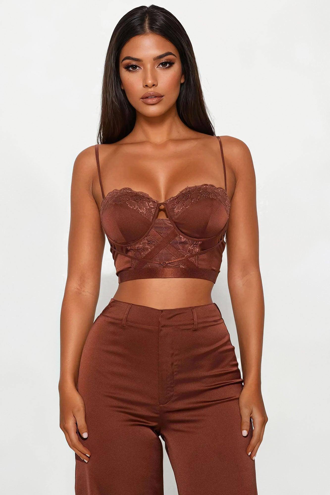 In Your Dreams Pant Set - Chocolate Product Image