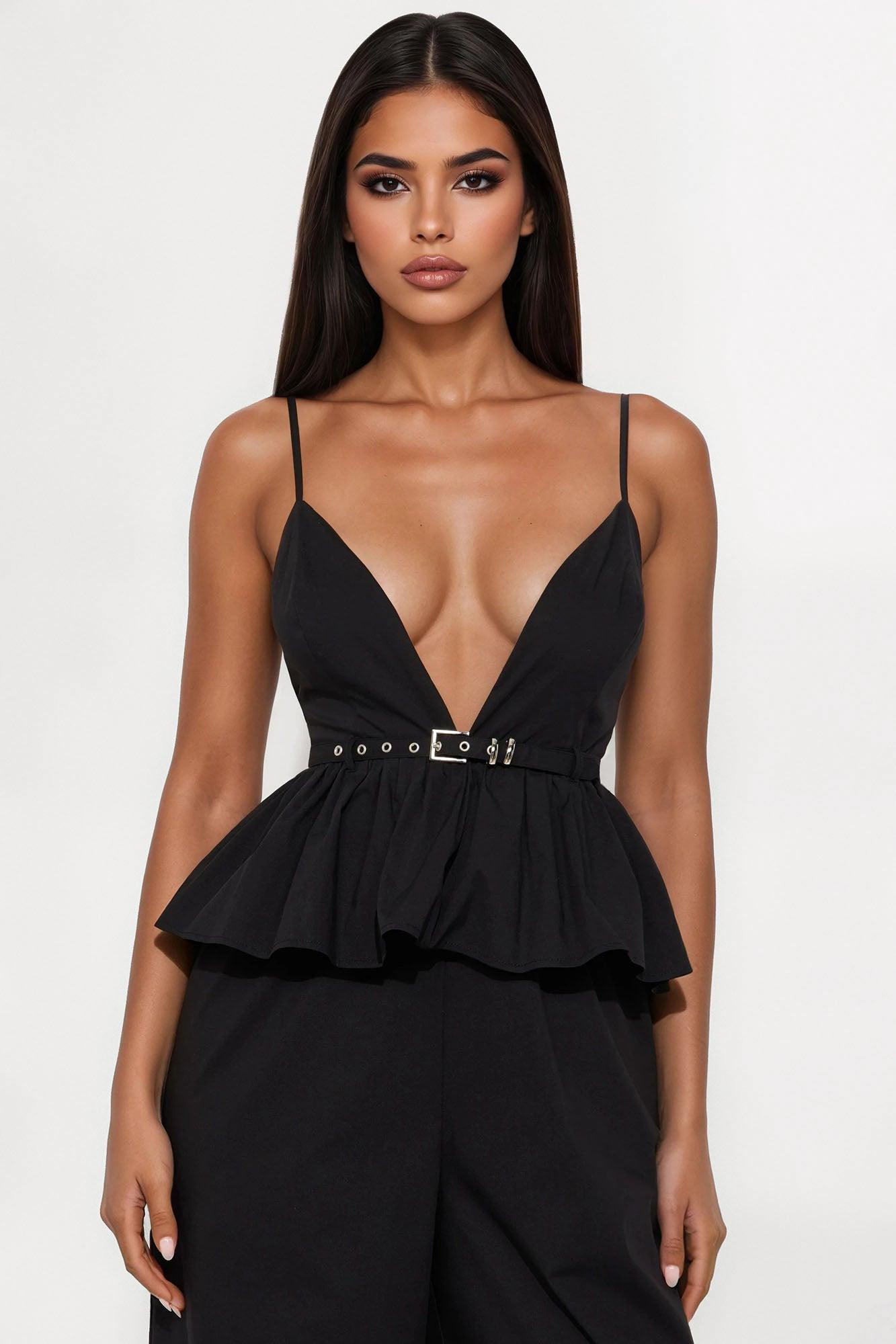 Unspoken Love Jumpsuit - Black Product Image