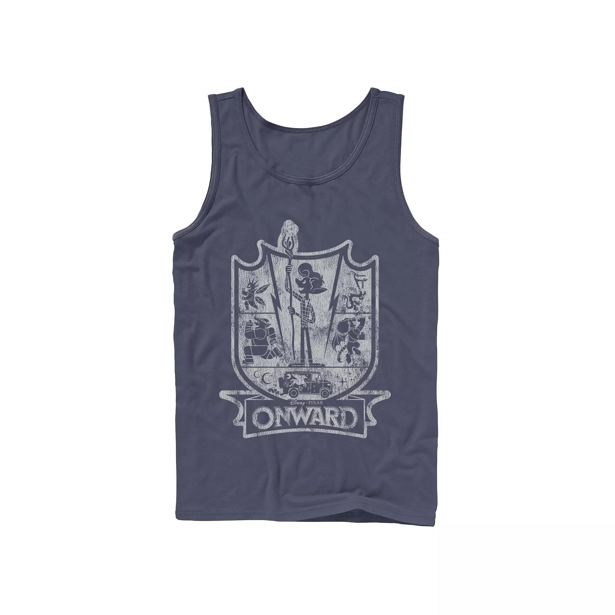 Men's Disney / Pixar Onward Crest Tank Top, Size: Small, Blue Product Image