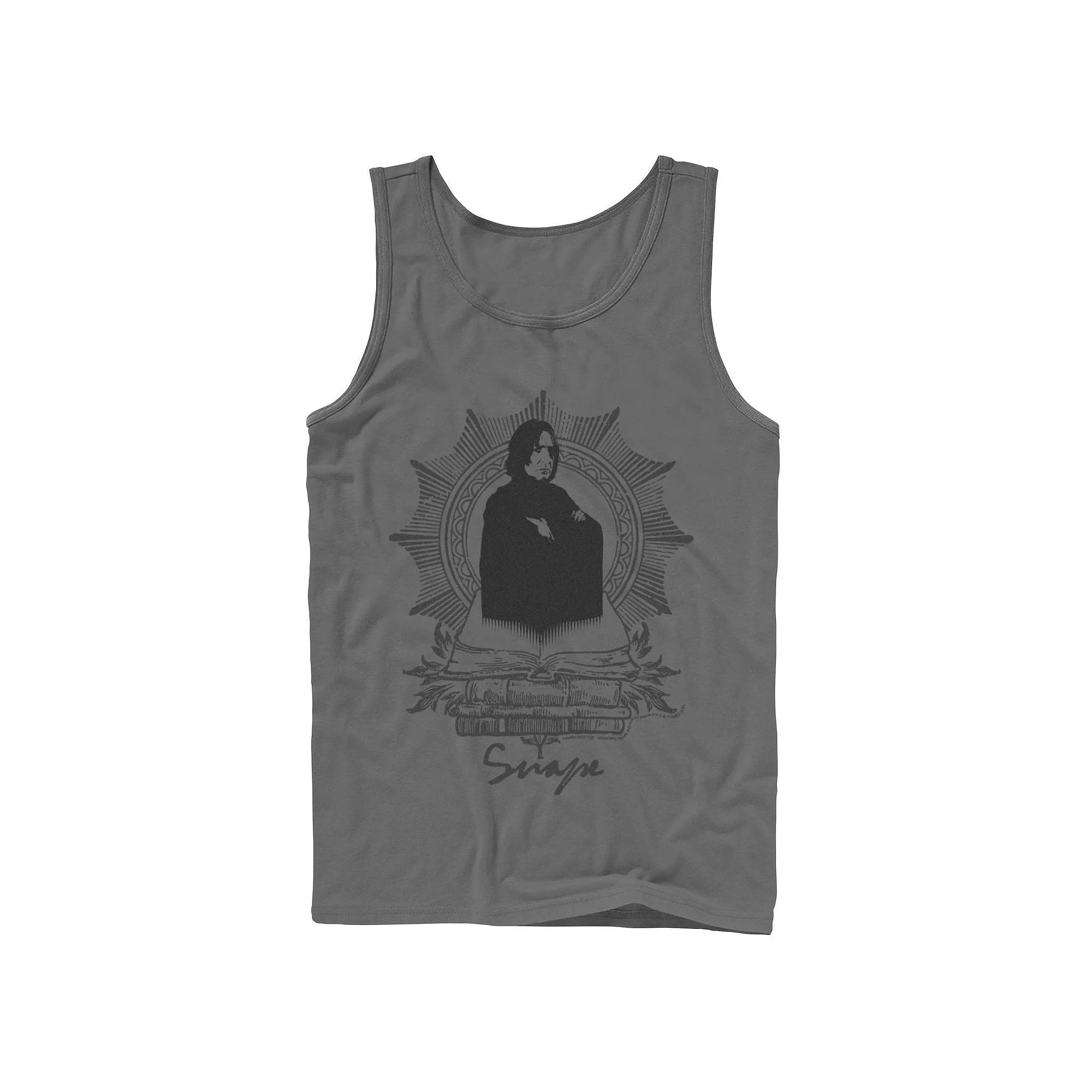 Men's Harry Potter Snape Books Portrait Graphic Tank Top, Size: XL, Grey Product Image
