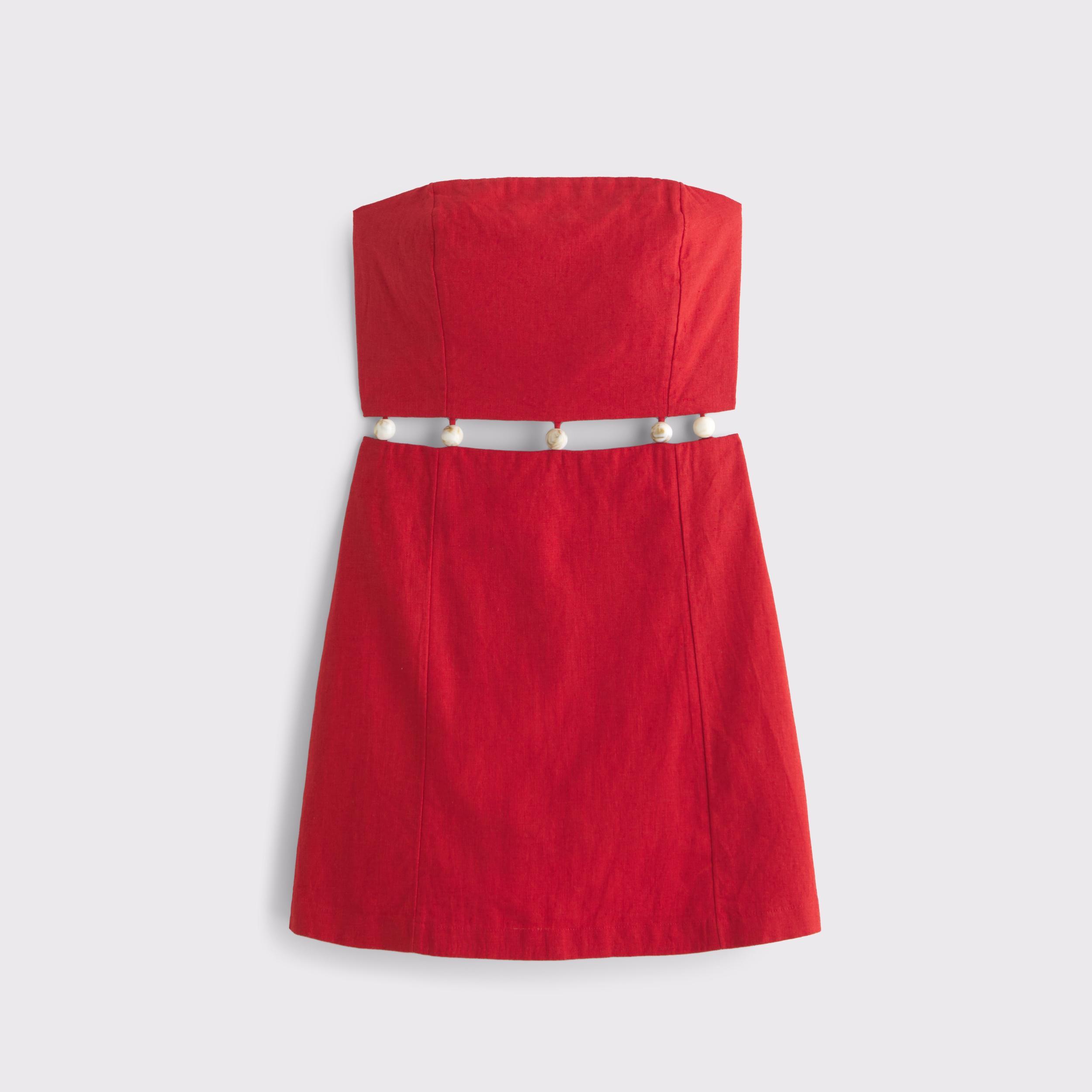 Beaded Strapless Mini Dress Product Image