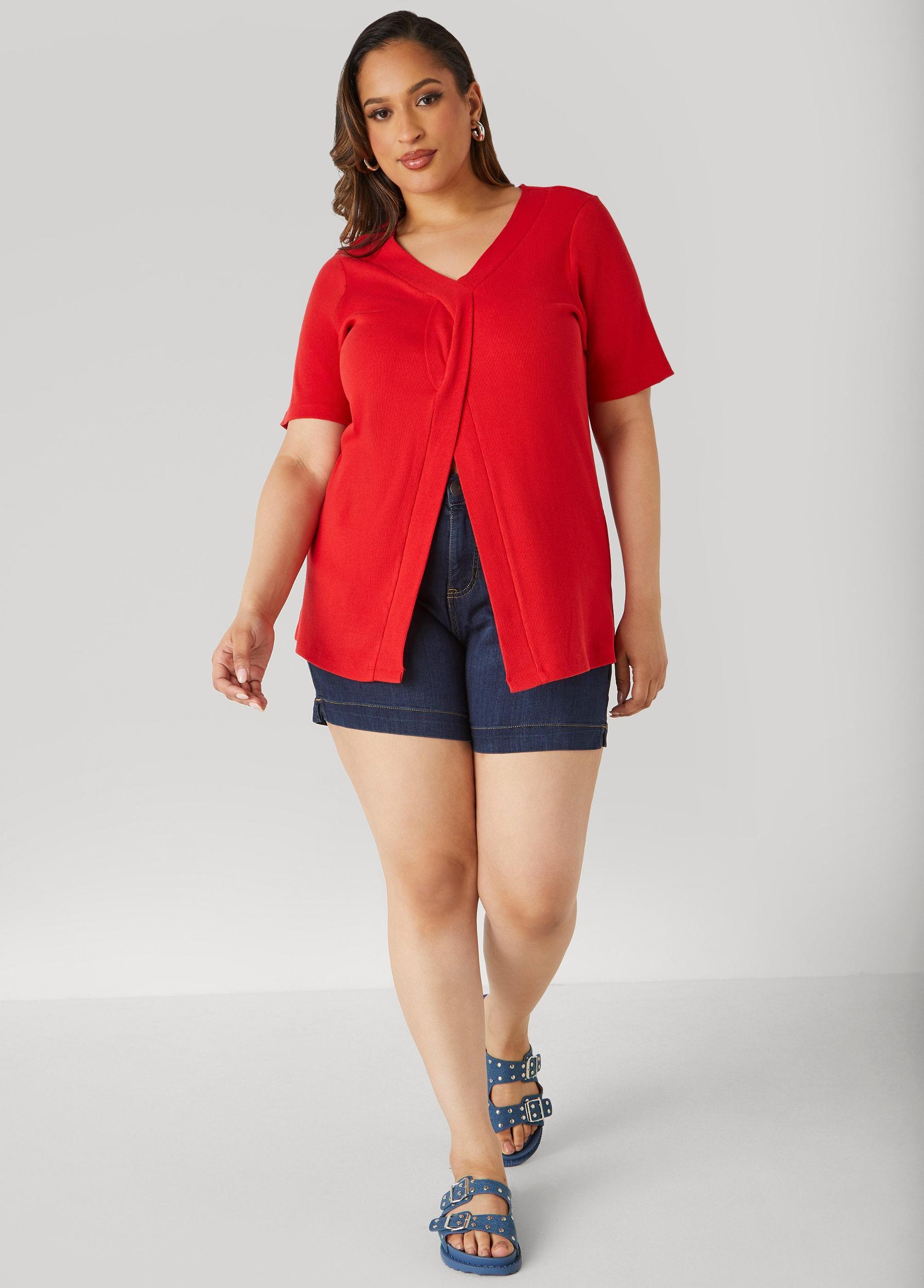 Mid Rise Denim Shorts Product Image