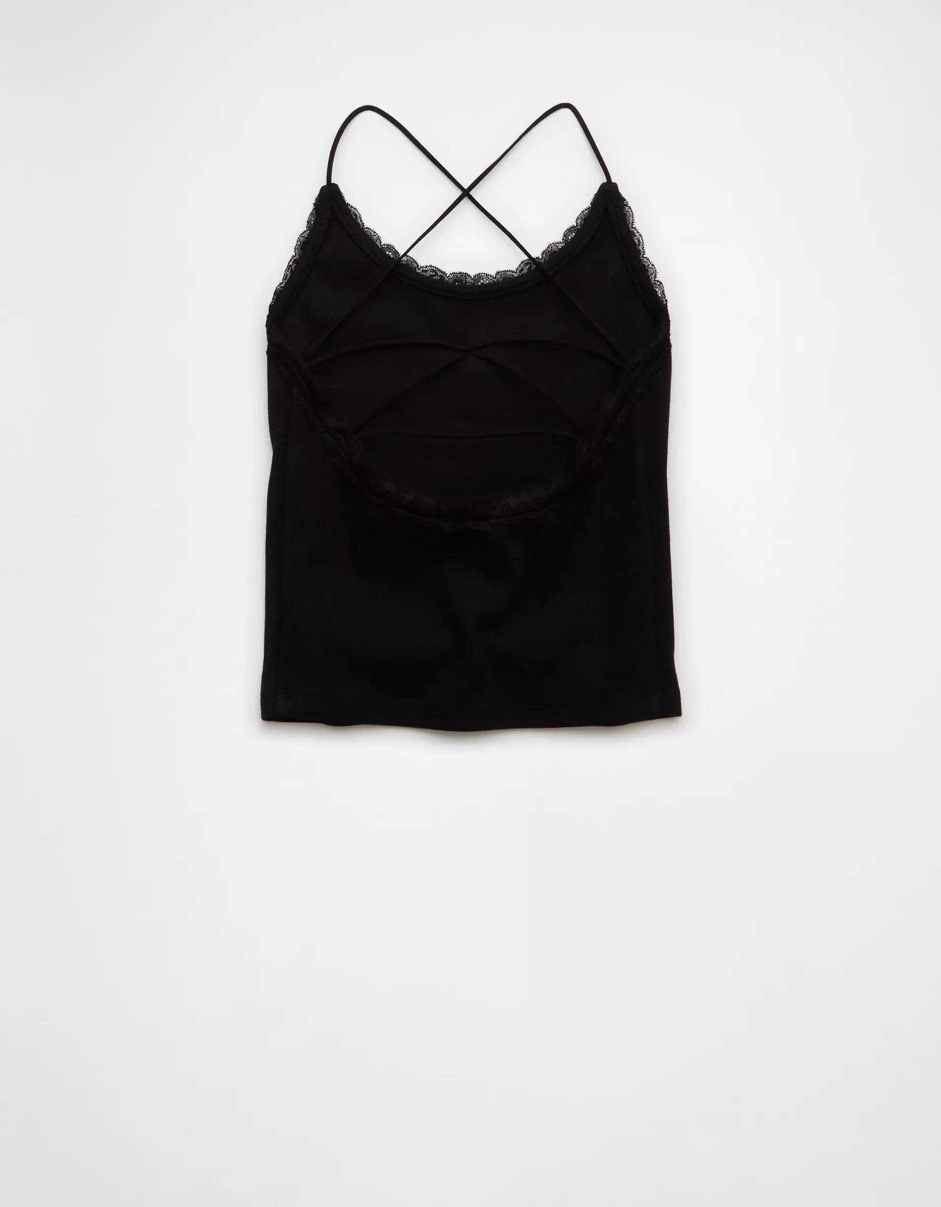AE Strappy Go Lucky Cropped Lace Tank Top Product Image