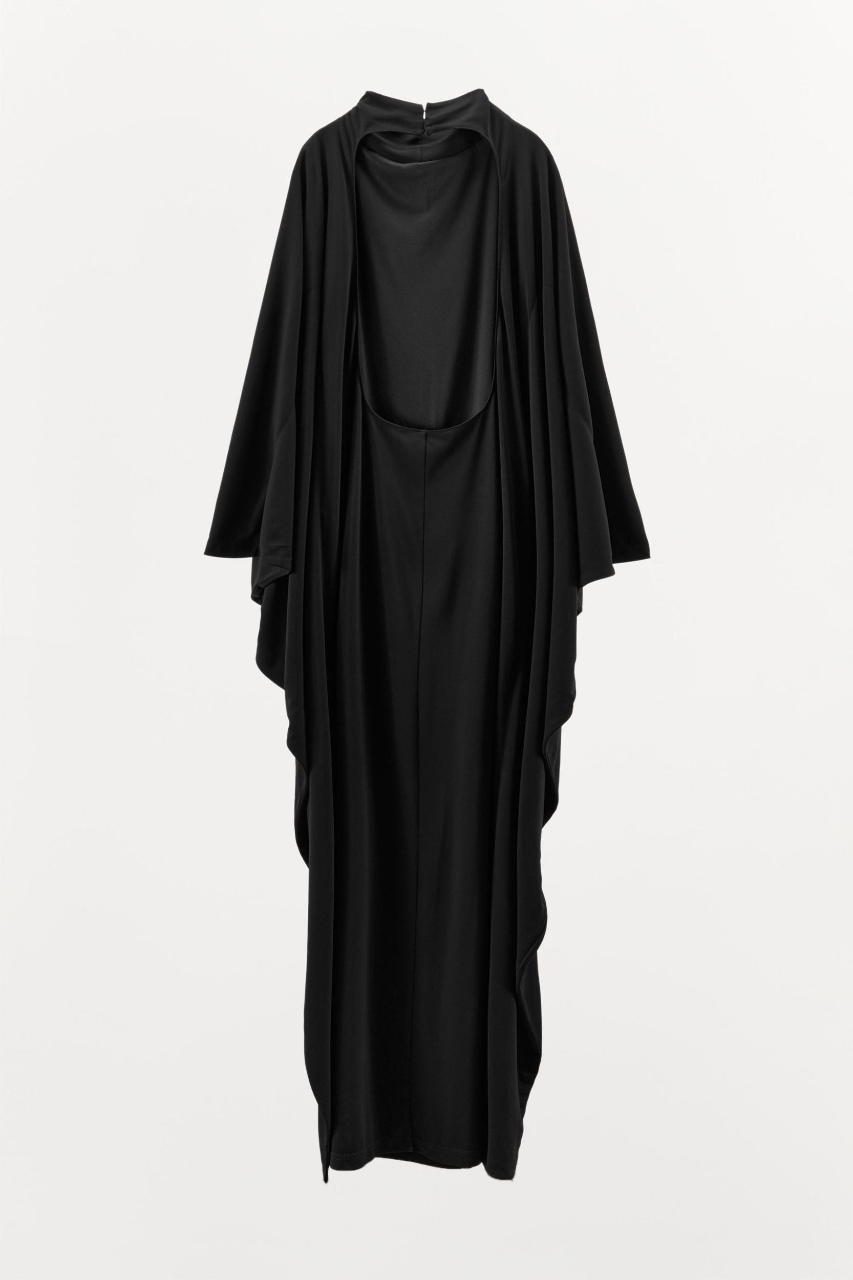 LONG BATWING SLEEVE CAPE DRESS Product Image