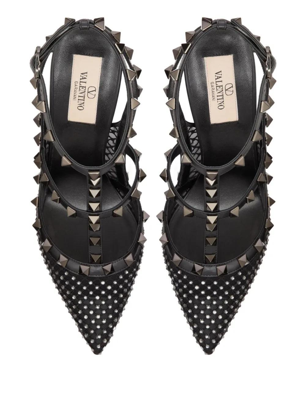 Rockstud 100mm rhinestone-embellished pumps Product Image