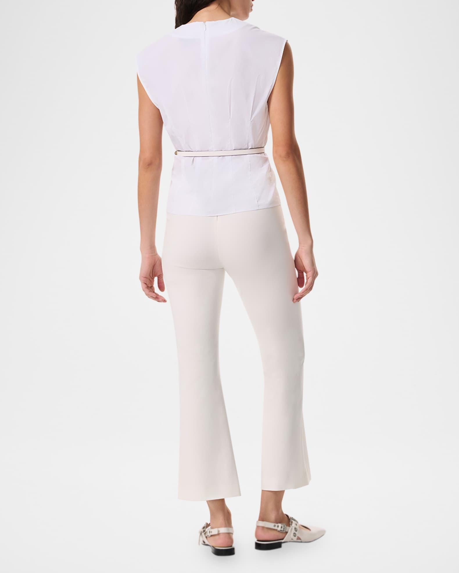 Ines V-Neck Poplin Top  Product Image