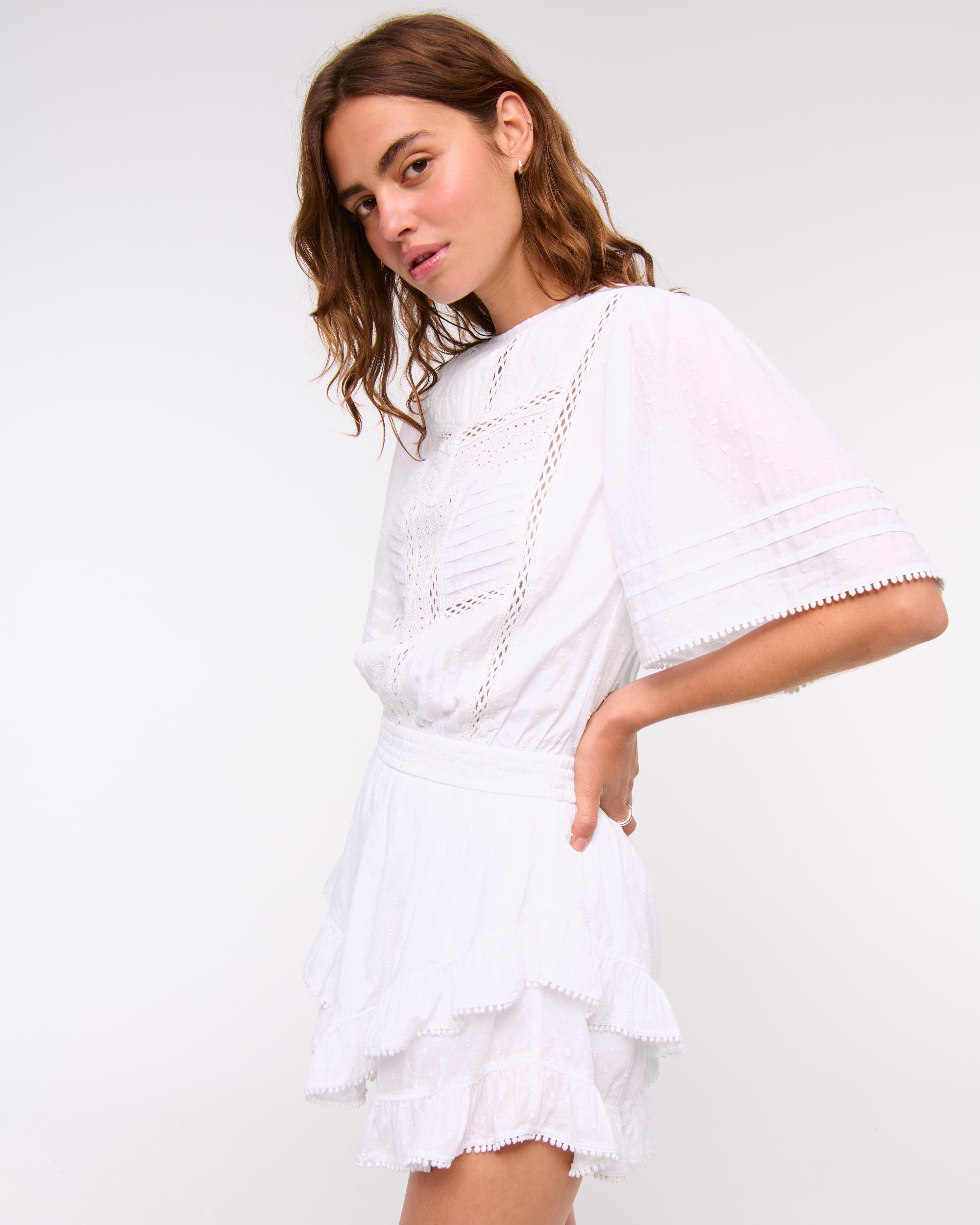 Short-Sleeve Easy Waist Ruffle Skort Product Image