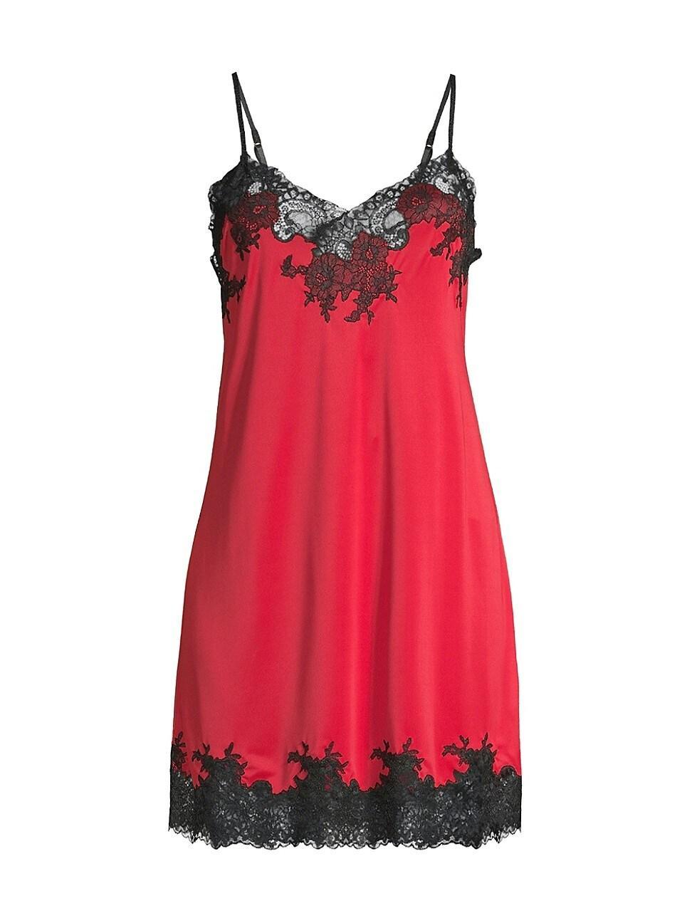 Womens Enchant Satin & Lace Slip Product Image