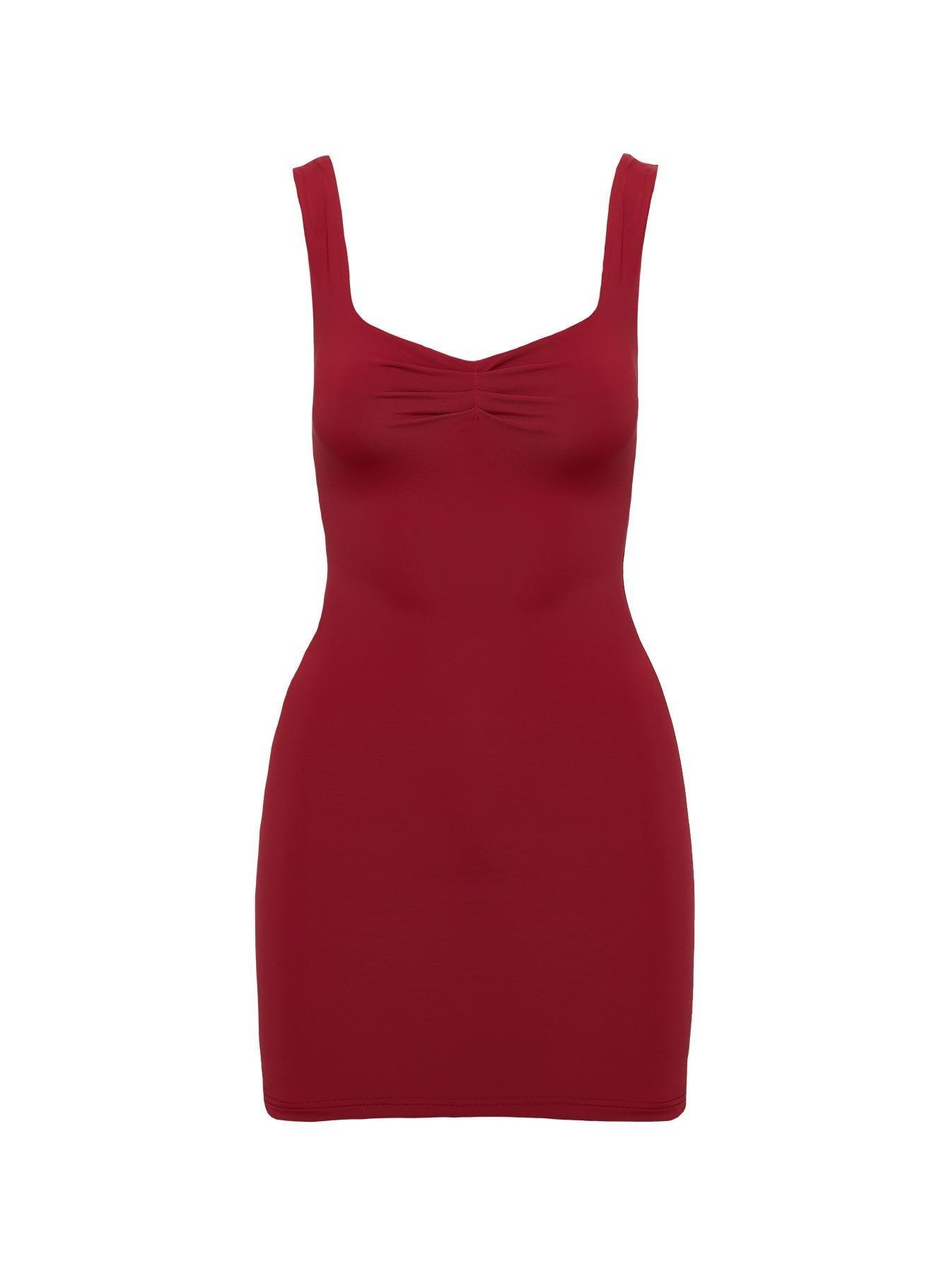 Rehna Mini Dress Burgundy Product Image