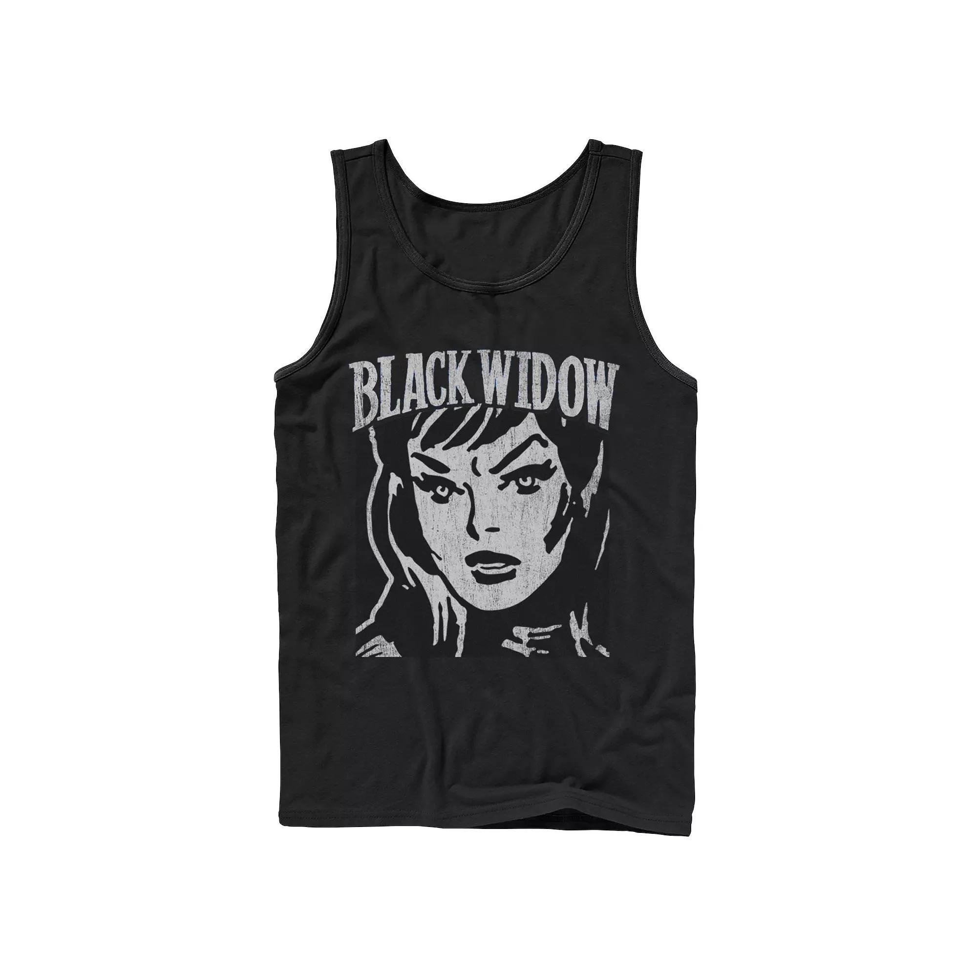 Men's Marvel Black Widow Retro Vintage Portrait Tank Top, Size: XL Product Image