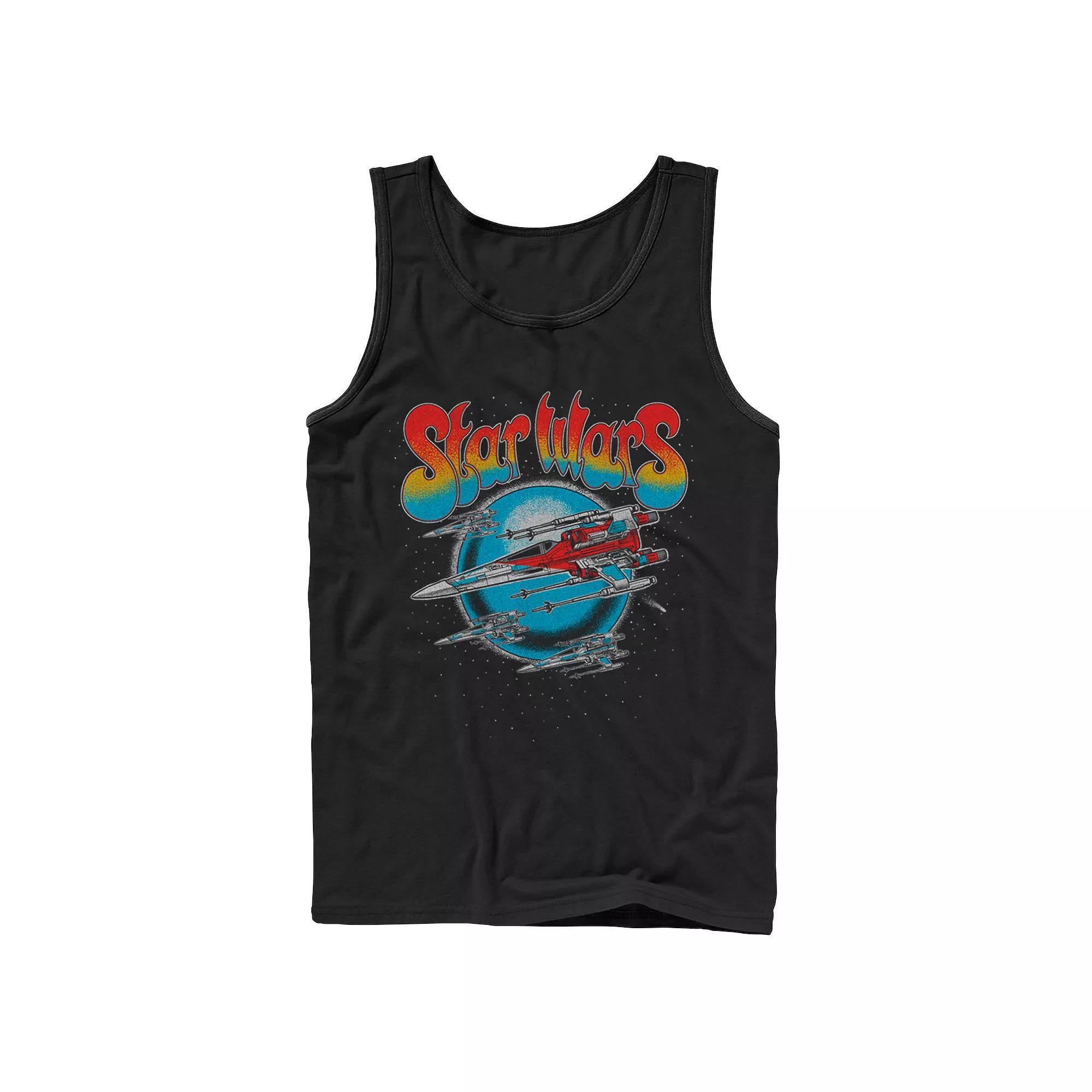 Men's NASA Retro Distressed Classic Logo Graphic Tank Top, Size: Large, Black Product Image