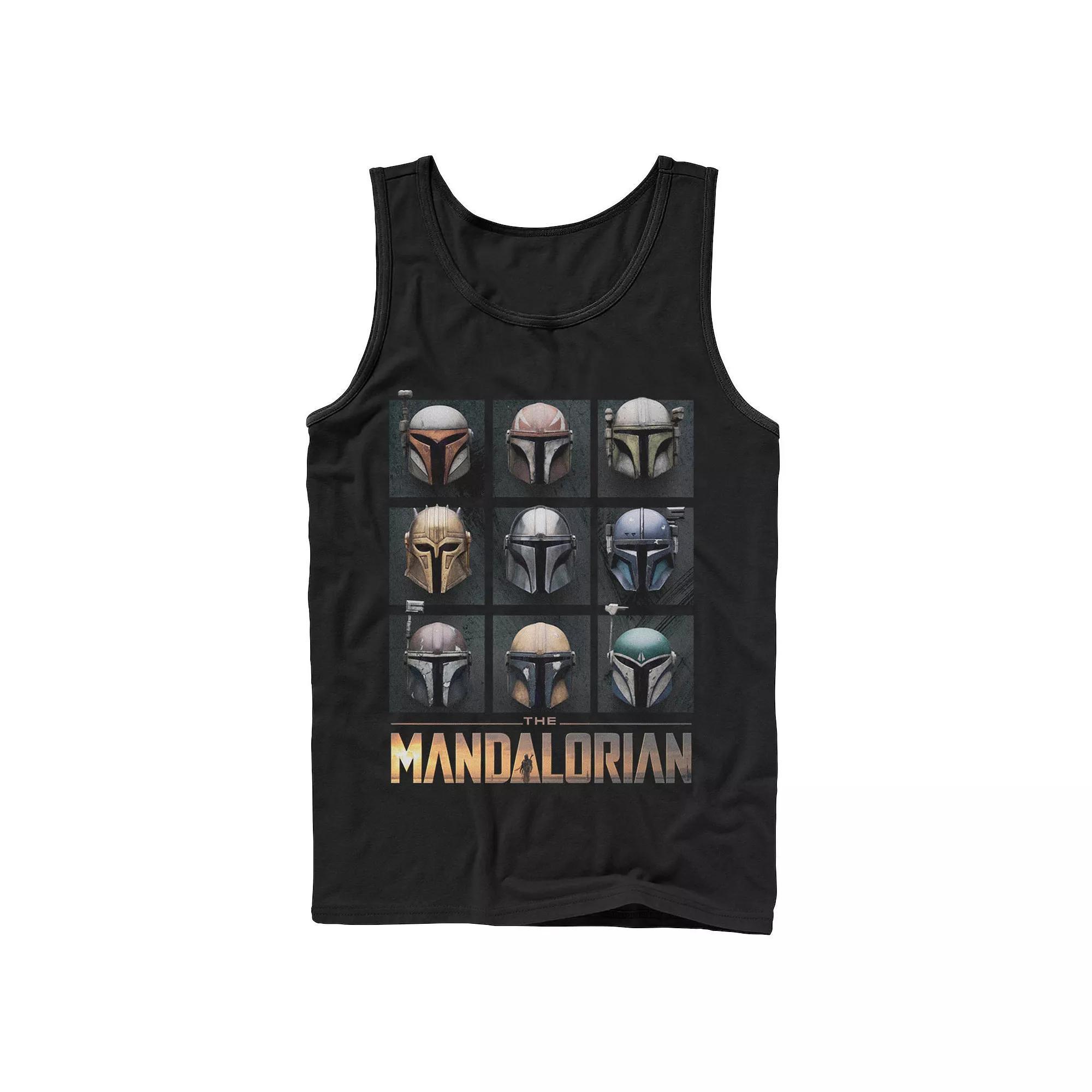 Men's Star Wars The Mandalorian Helmet Box Up Tank Top, Size: Large, Black Product Image