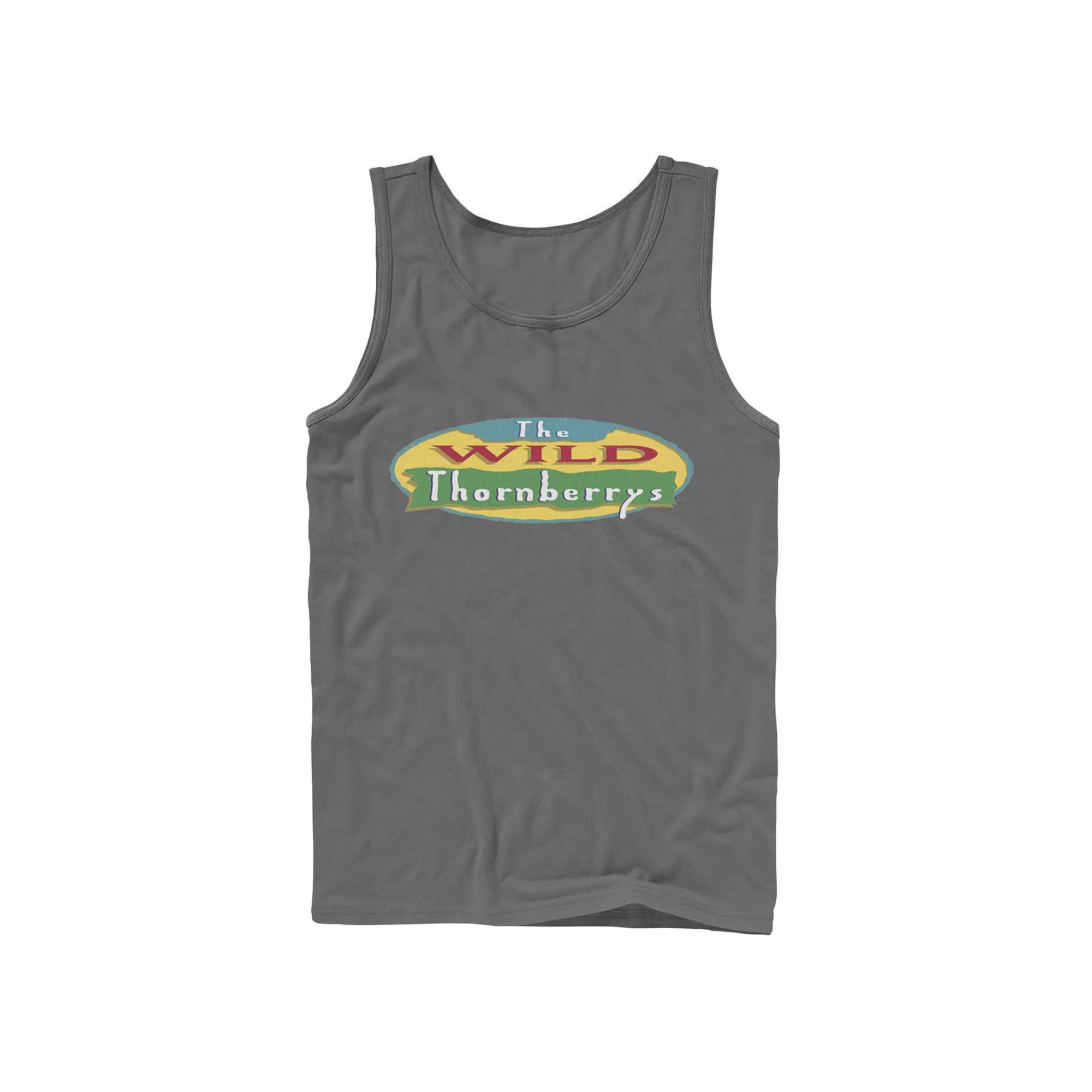 Men's Jurassic Park Neon Gradient Scene Tank Top, Size: XL, Black Product Image