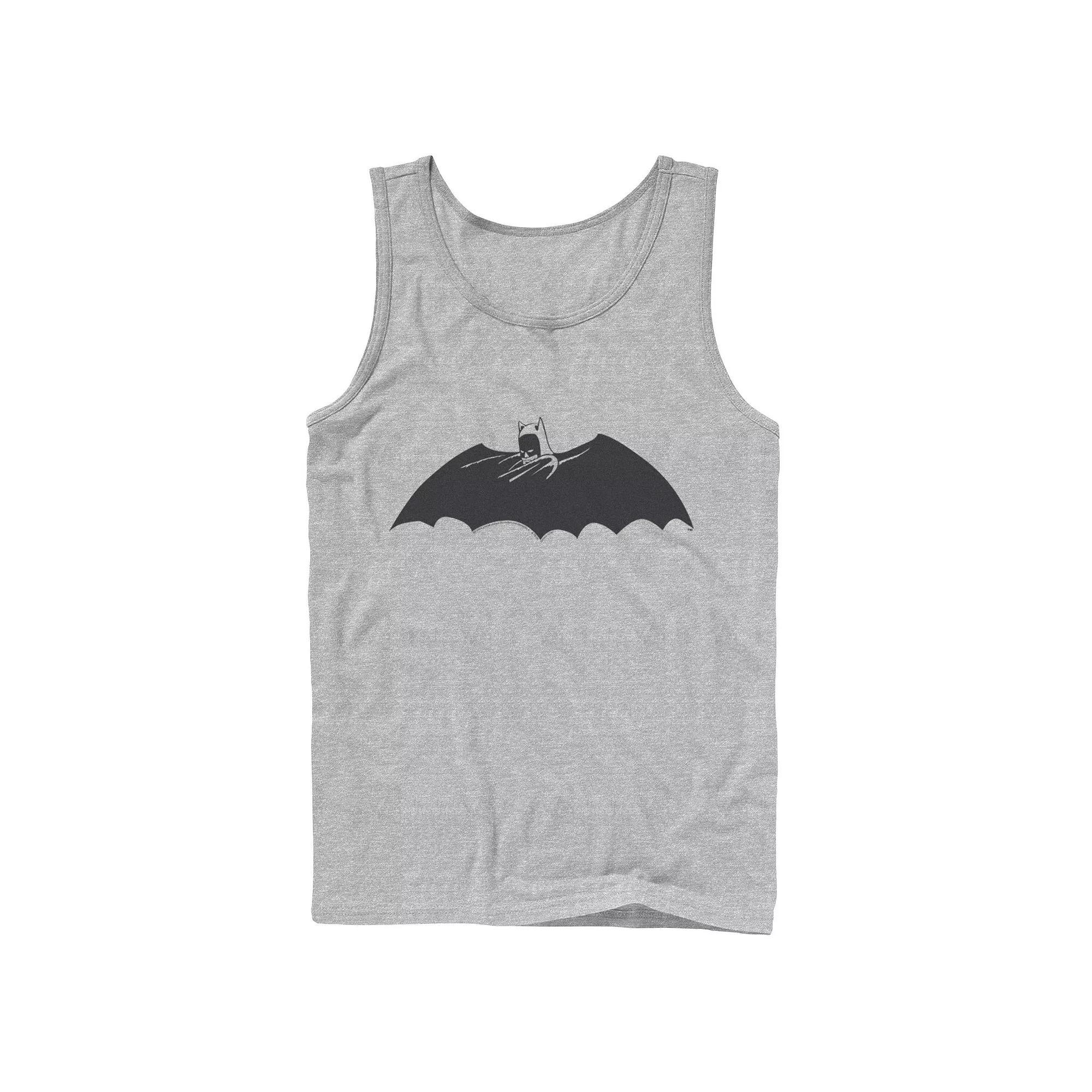 Men's DC Comics Batman Side Portrait Logo Tank Top, Size: Small, Grey Product Image