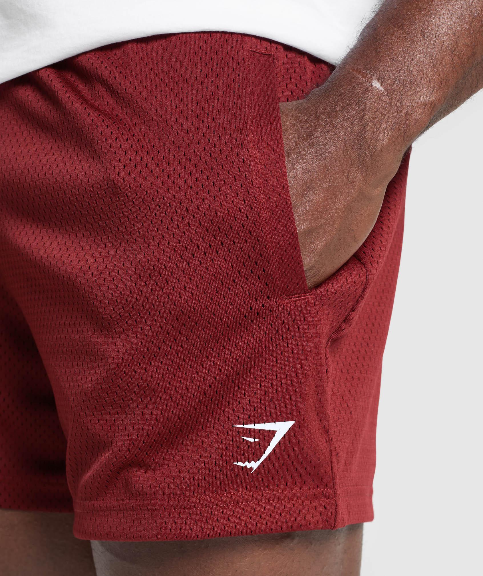 Gymshark Lifting Mesh 5" Shorts - Sets Red Male Product Image