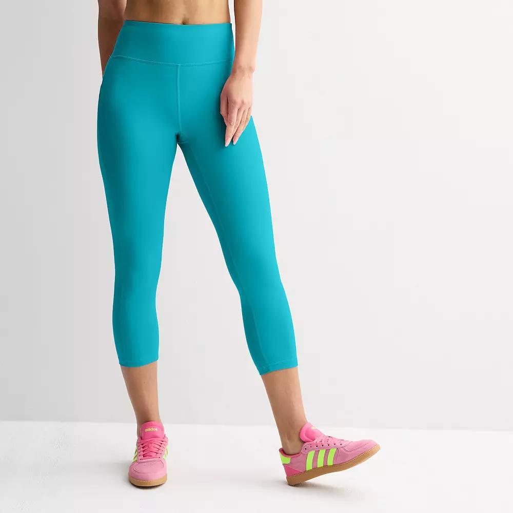 Women's Tek Gear® Ultrastretch Pocket High-Waisted Capri Leggings, Size: XL, Keilani Blue Product Image