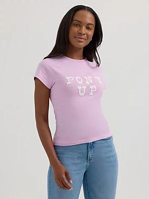 Women's Wrangler Shrunken Western Raglan Tee in Lets Go Rodeo Product Image