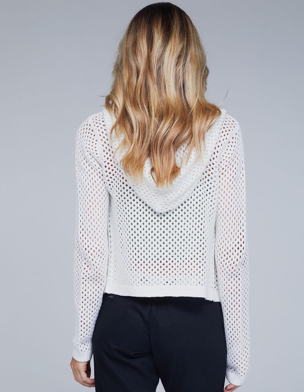 RSQ Womens Stitch Zip-Up Sweater - CREAM Product Image