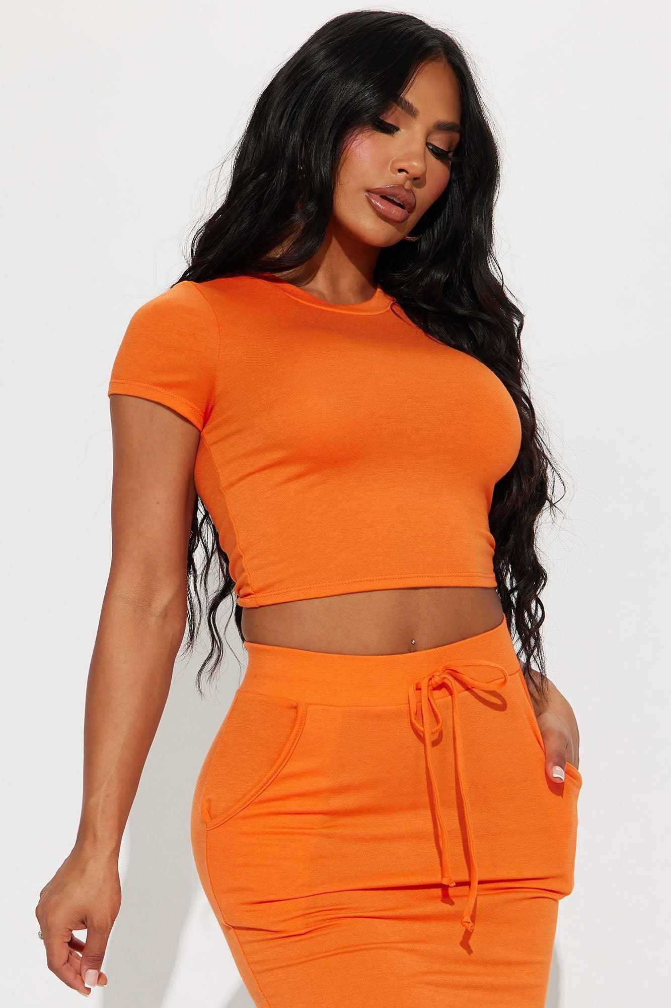 Casual Lover Skirt Set - Orange Product Image