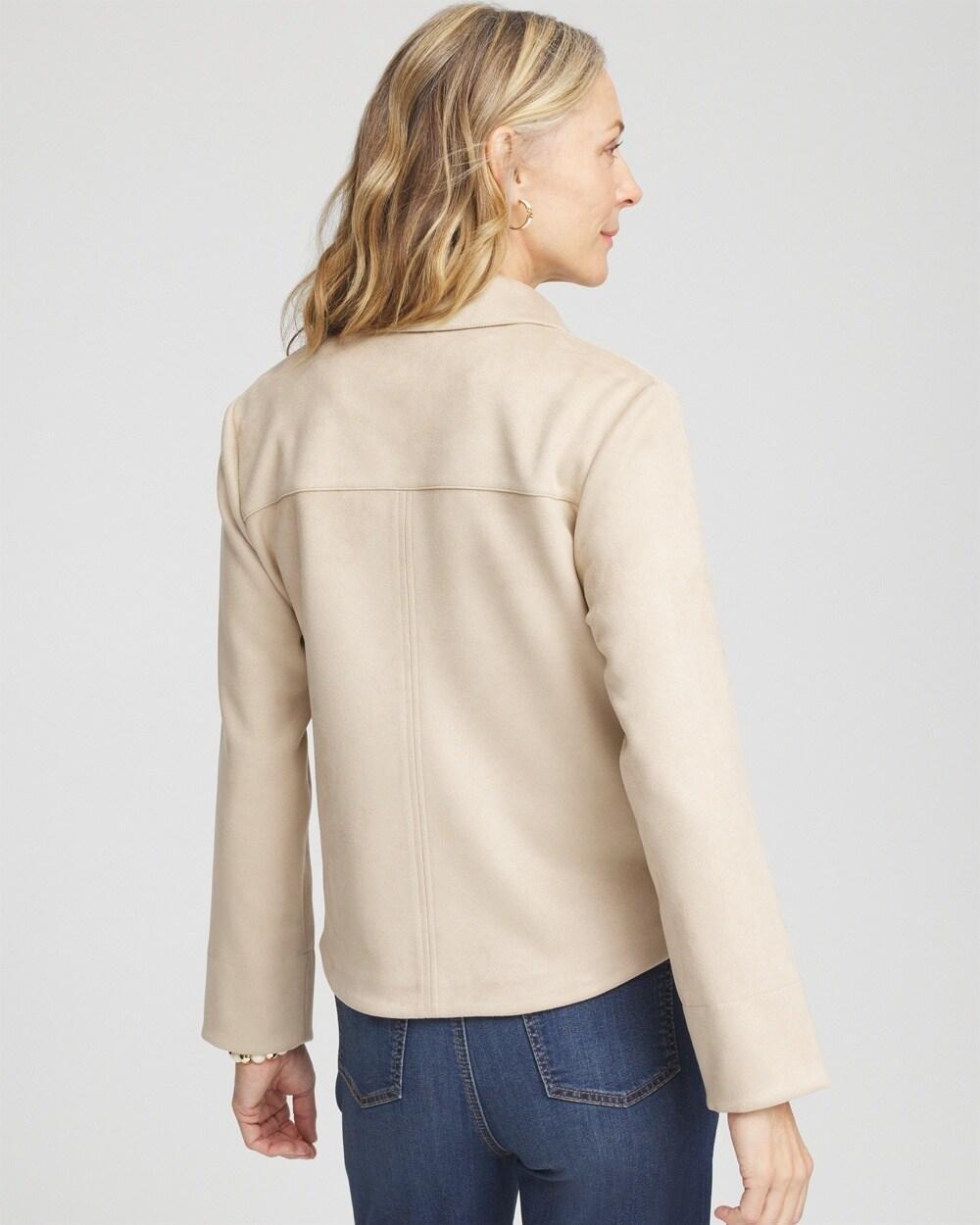 Faux Suede Cropped Jacket Product Image