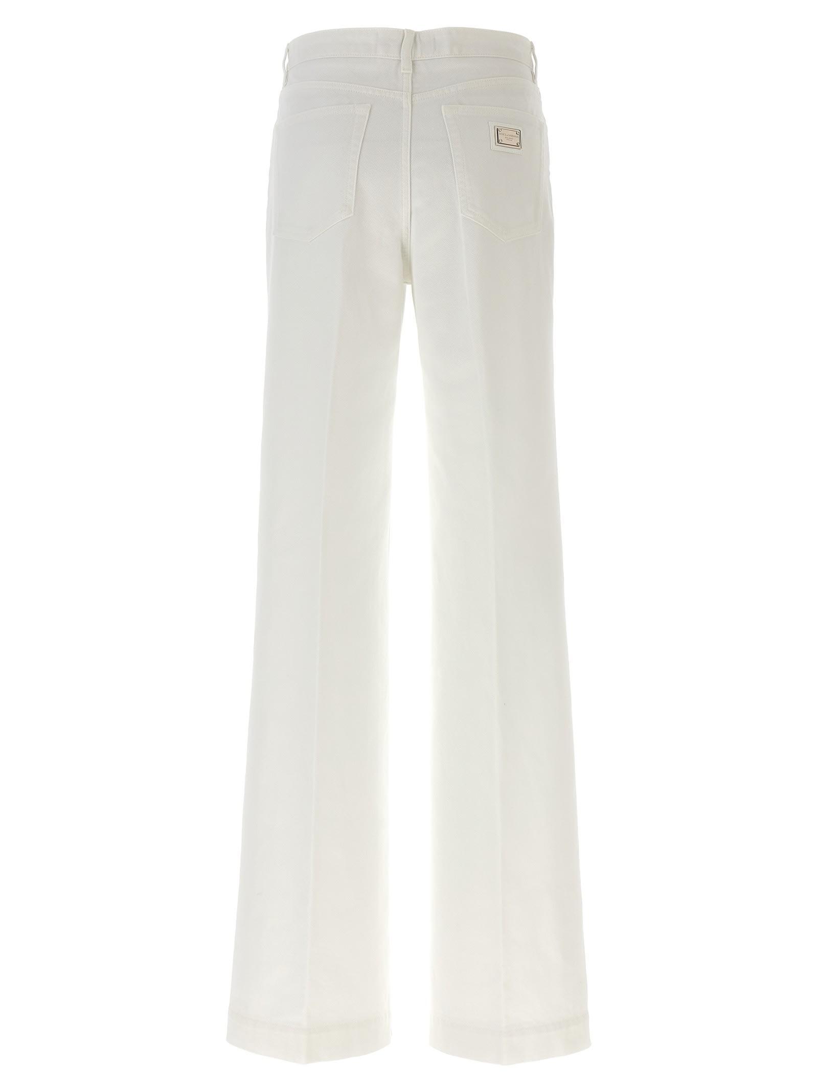 DOLCE & GABBANA Capri Jeans In White Product Image