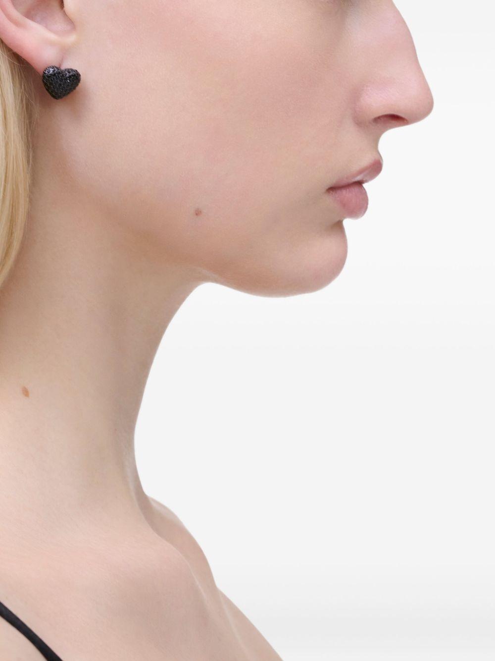The Pavé Balloon Heart earrings Product Image