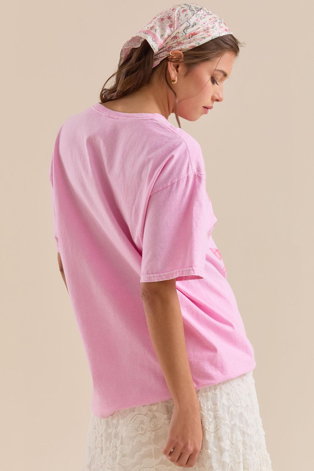 Bow Grid Oversize Tee Product Image