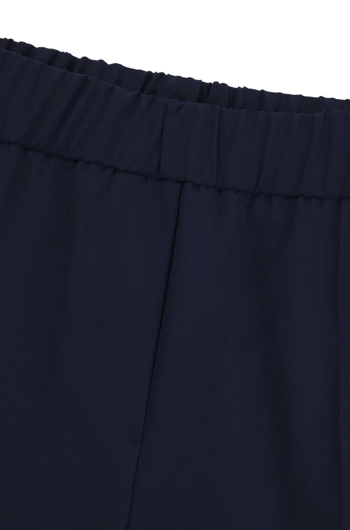 BOSS - Relaxed-fit trousers in wool - Dark Blue Product Image
