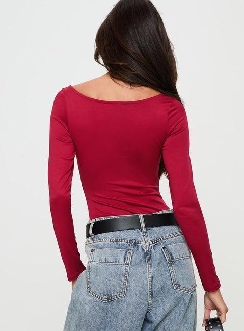 Ellery Bodysuit Red Product Image