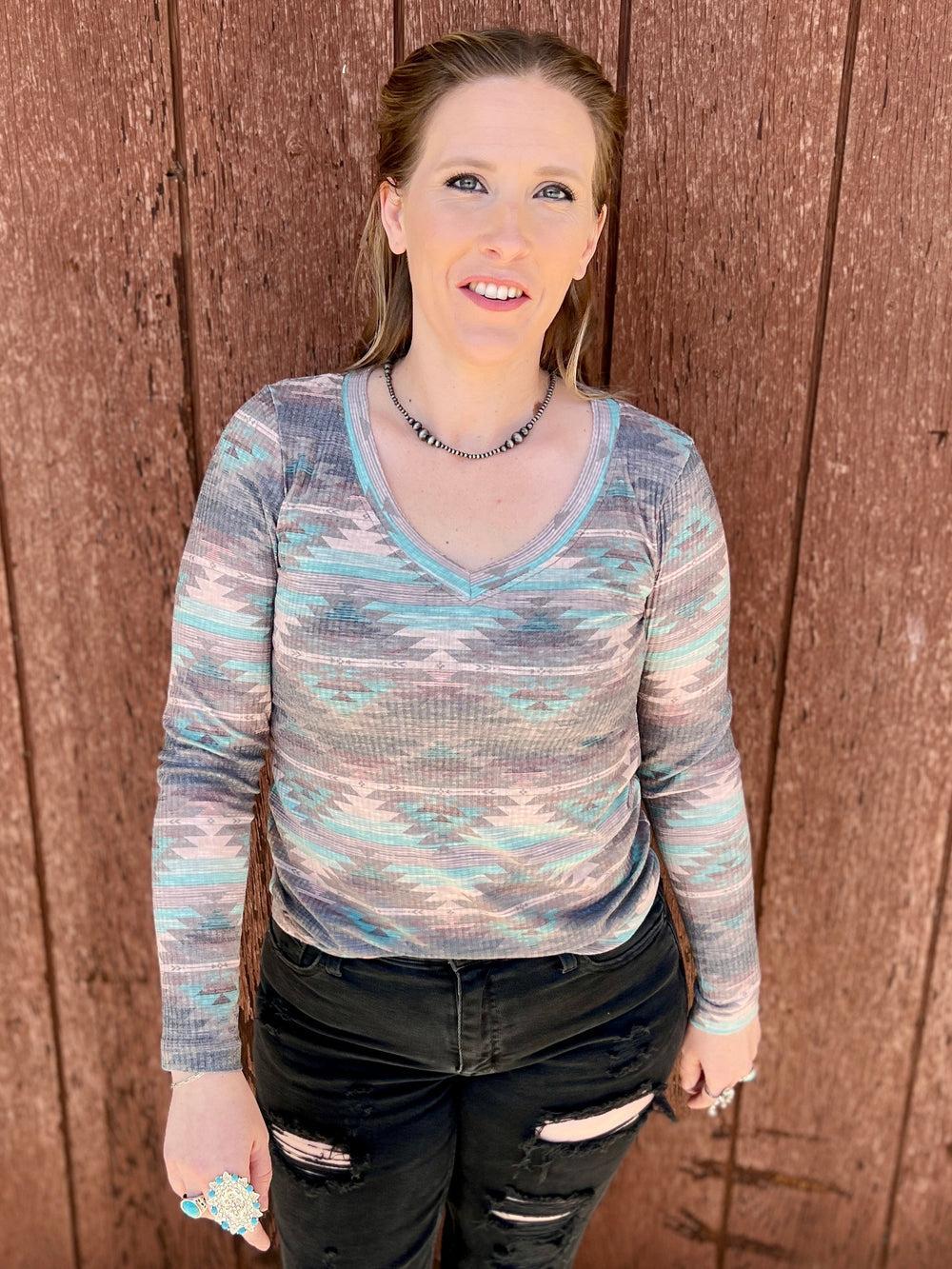 Burned Out Aztec Top* Product Image