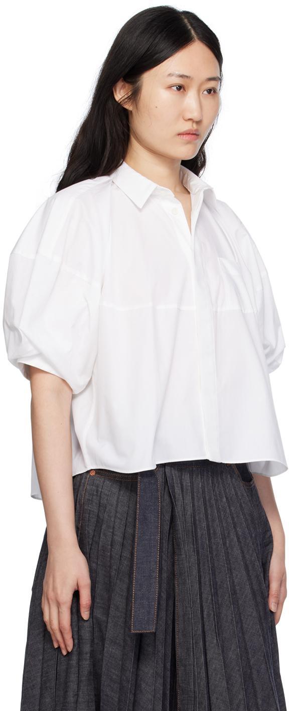 SACAI Off-white Puff Shirt In 151 Off White Product Image