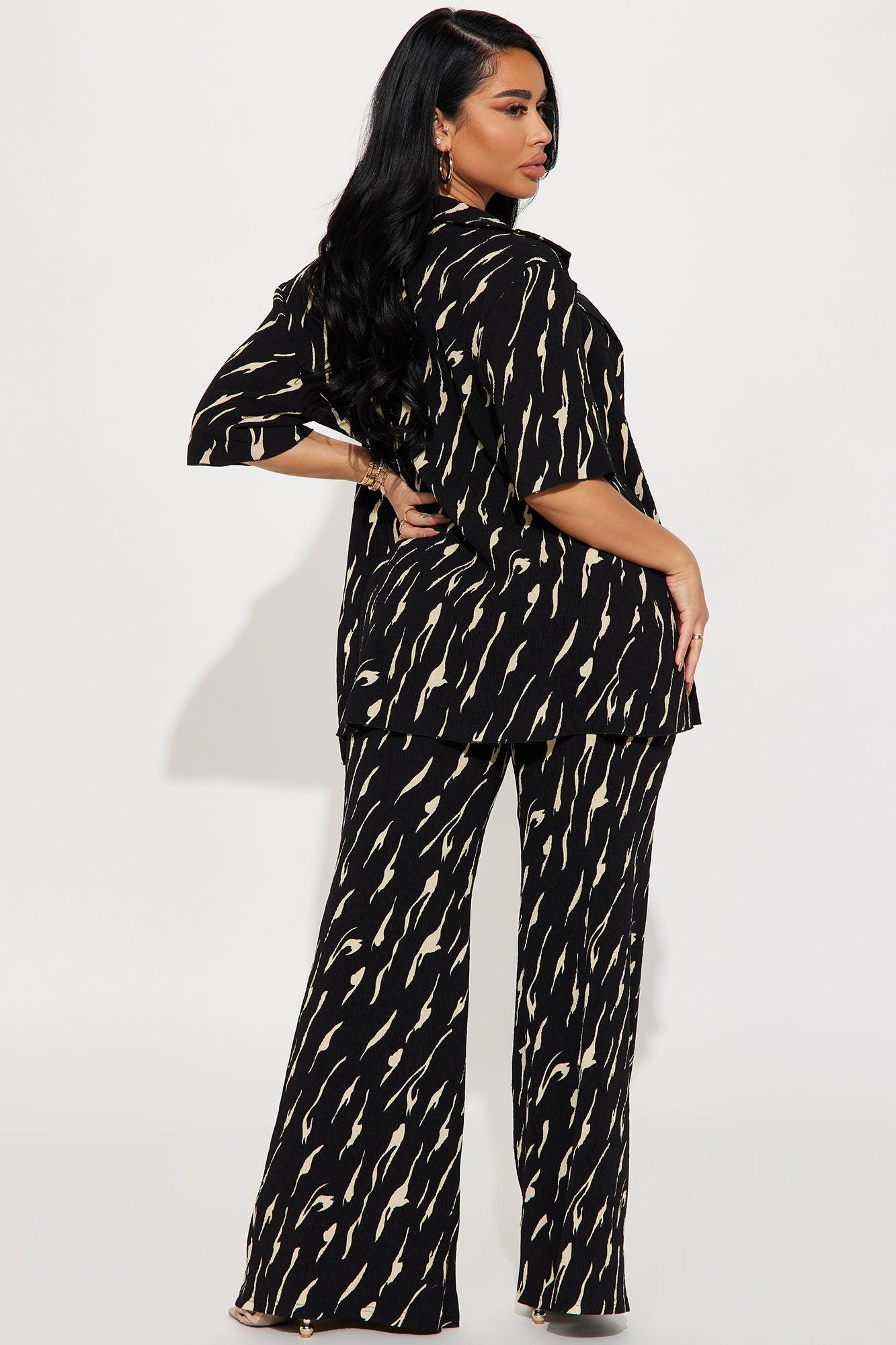 Geena Pant Set - Black/combo Product Image