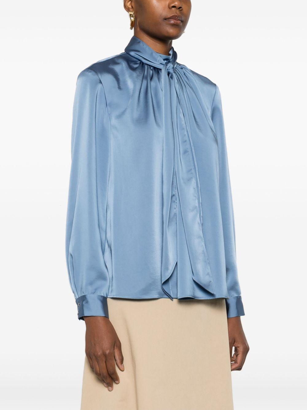 pussy-bow collar blouse Product Image
