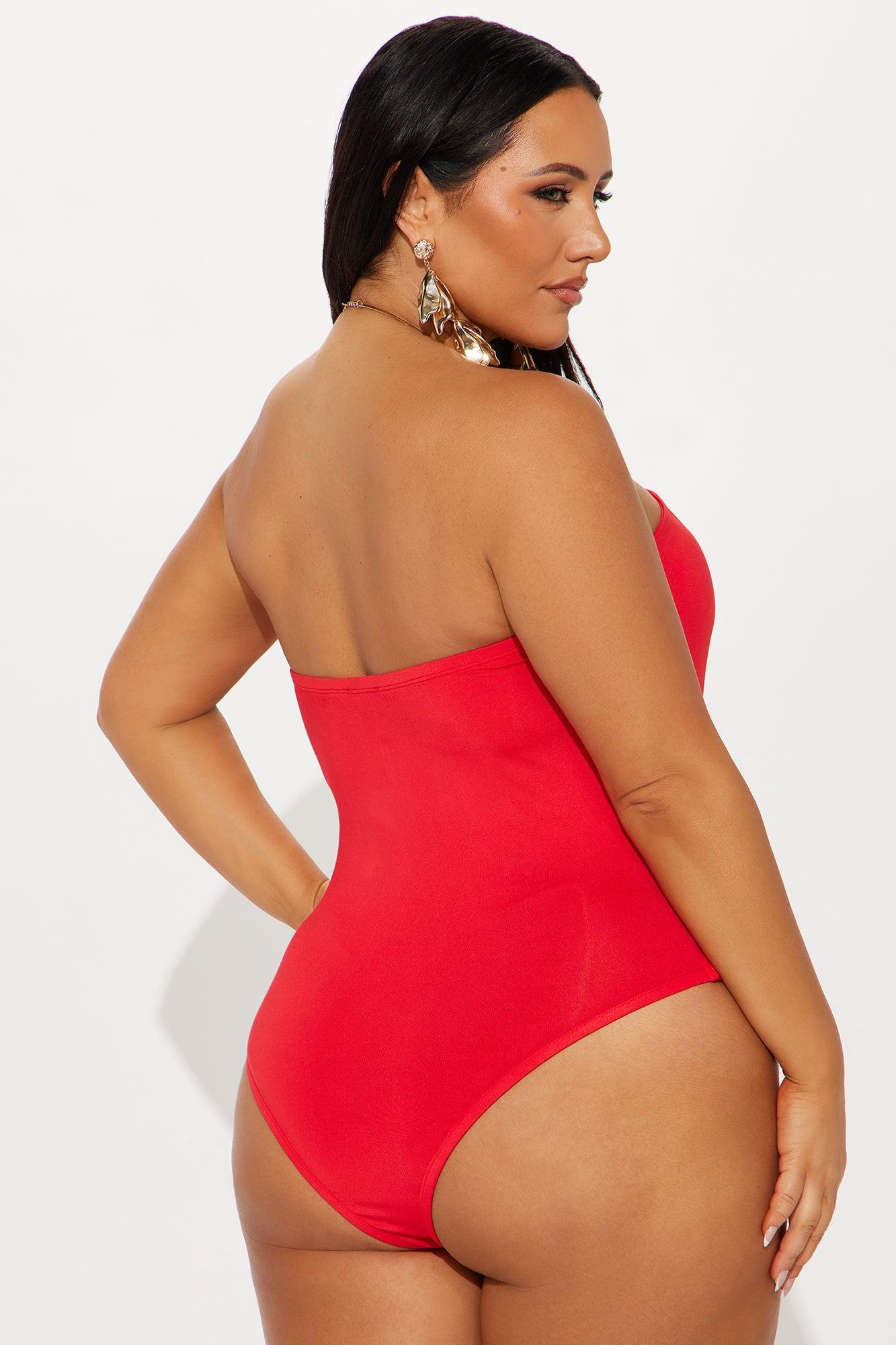 Hera Halter Bodysuit - Red Product Image