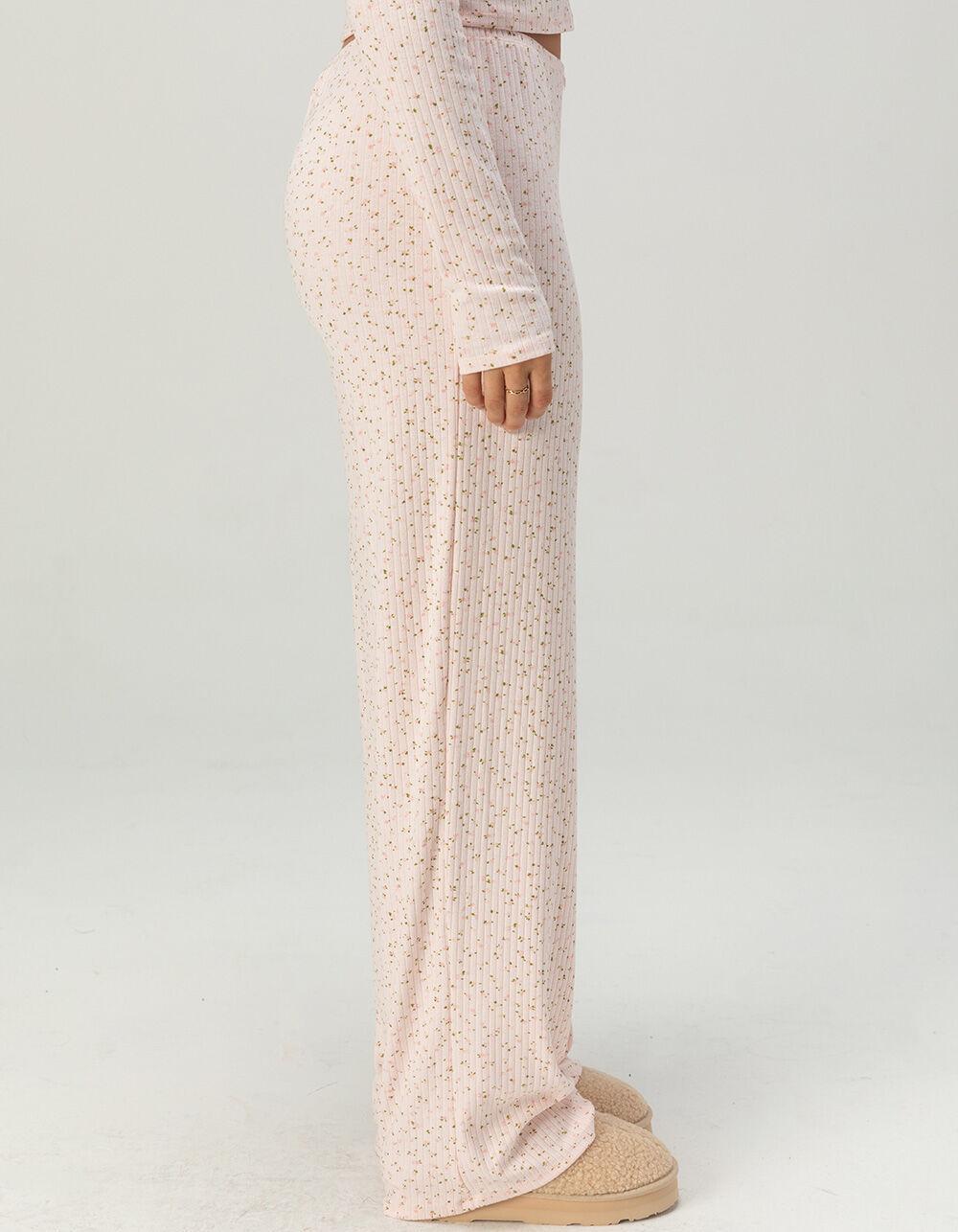 FULL TILT Pointelle Floral Pajama Pants Product Image