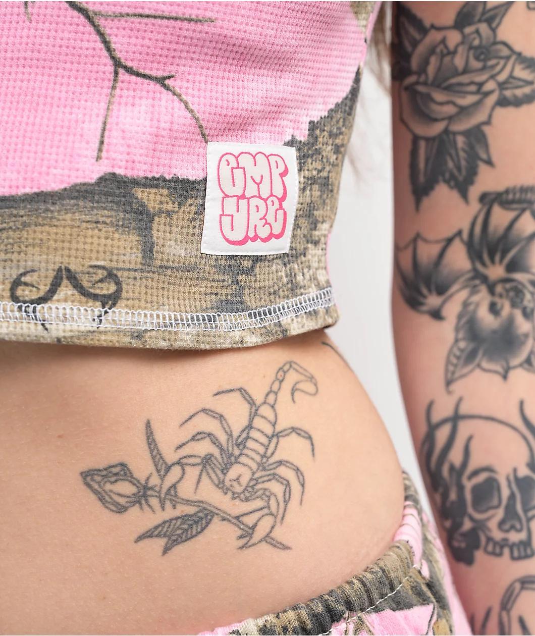 Empyre x Realtree Edge Pink Thermal Crop T-Shirt Product Image