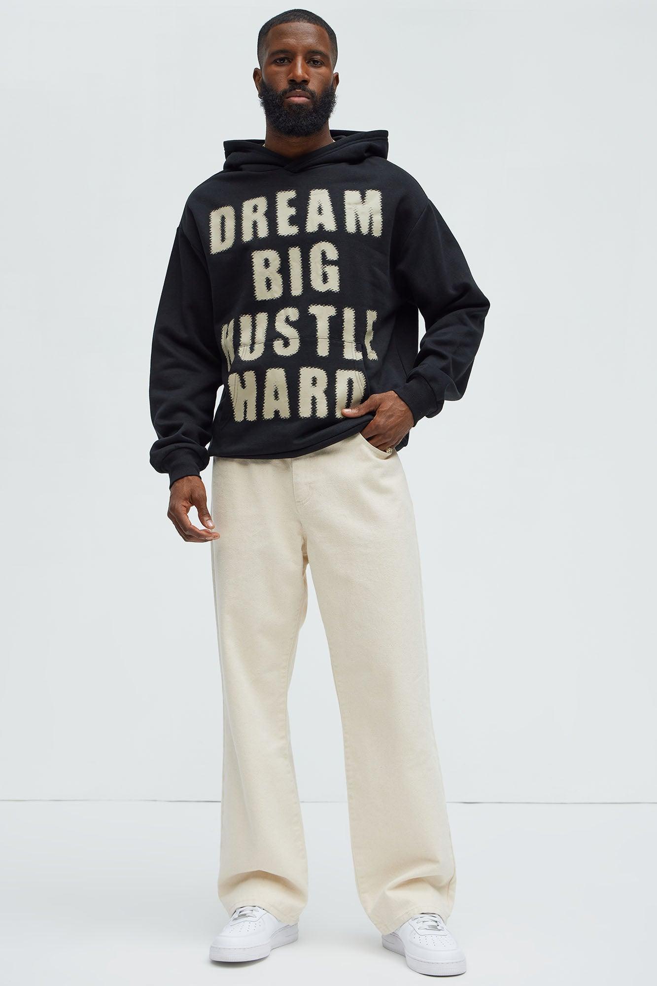 Dream Big Hustle Hard Hoodie - Black Product Image