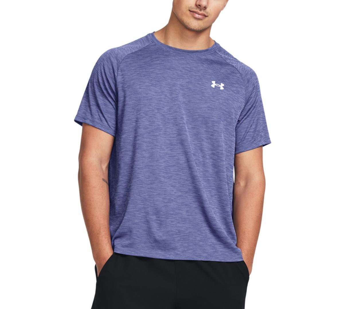 Men's Under Armour Tech Textured Short Sleeve Tee, Size: Medium, Castlerock Product Image