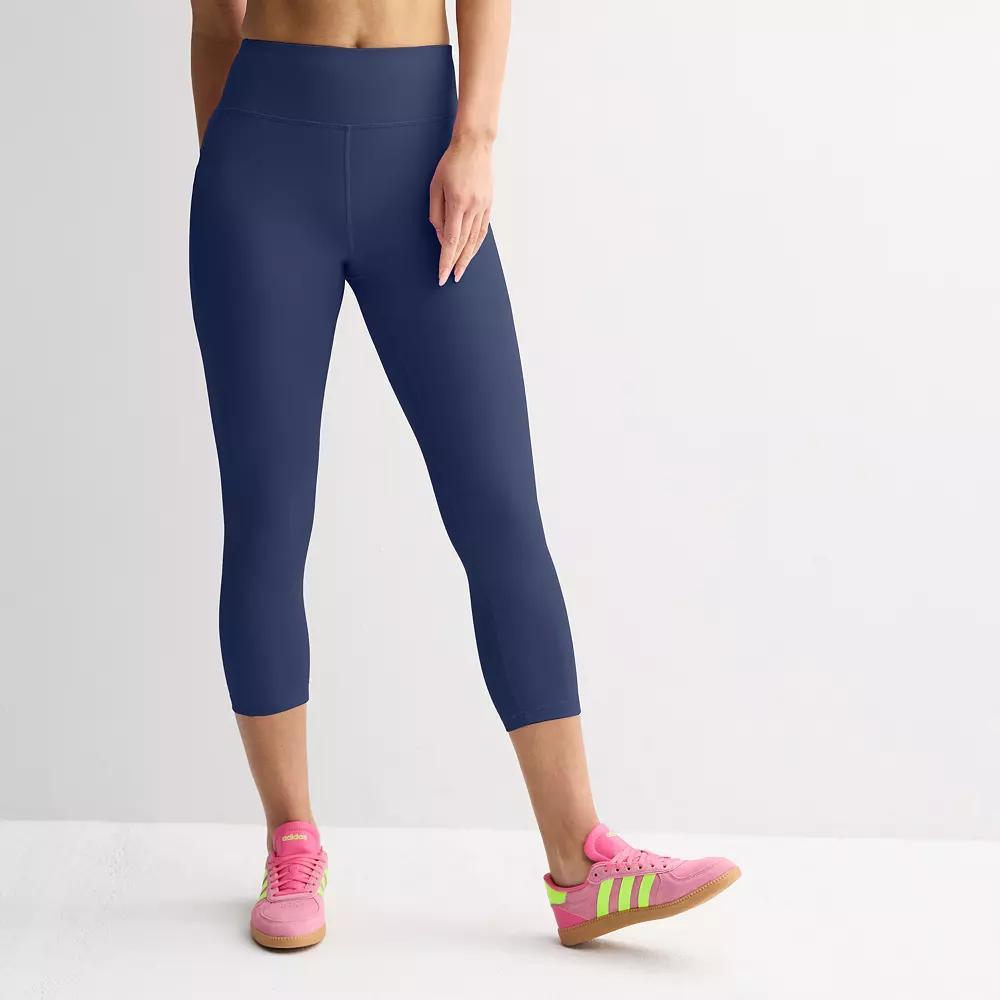 Women's Tek Gear® Ultrastretch Pocket High-Waisted Capri Leggings, Size: Medium, Blue Romance Product Image