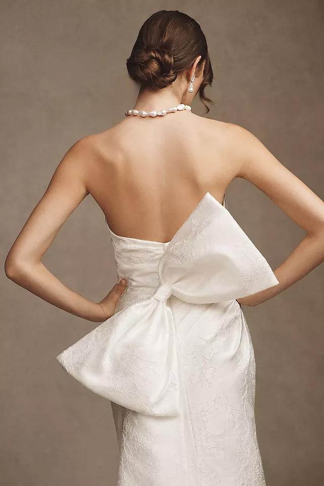 Wtoo by Watters Callahan Sweetheart Draped Jacquard Column Wedding Gown Product Image