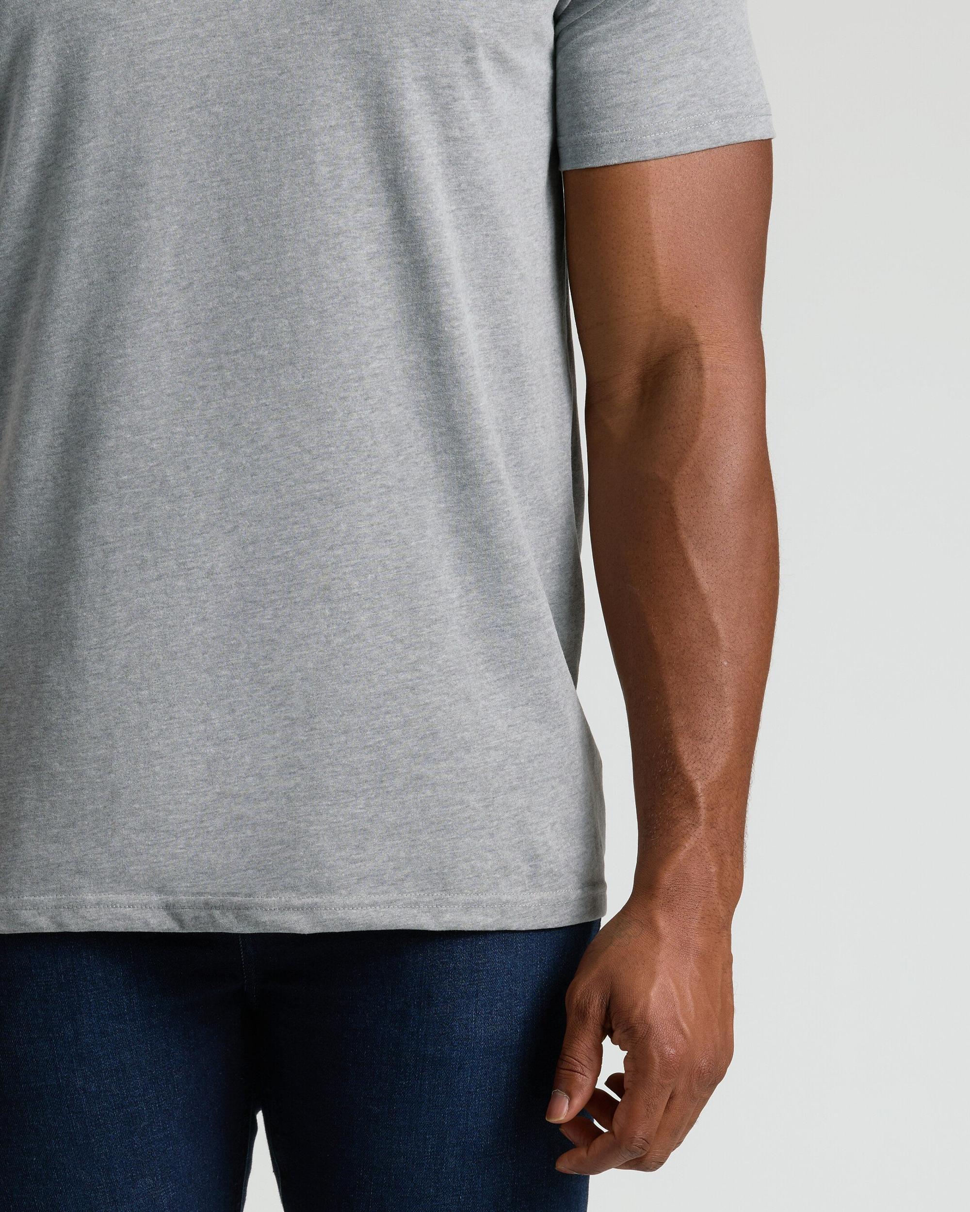 Heather Gray Tall Straight Hem Crew Neck T-Shirt Product Image