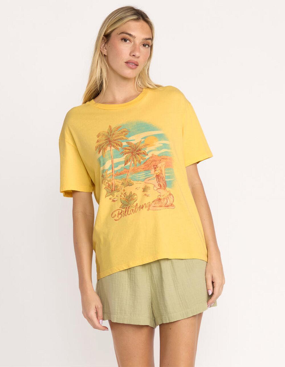 BILLABONG Trouble In Paradise Womens Boyfriend Tee - YELLOW Product Image