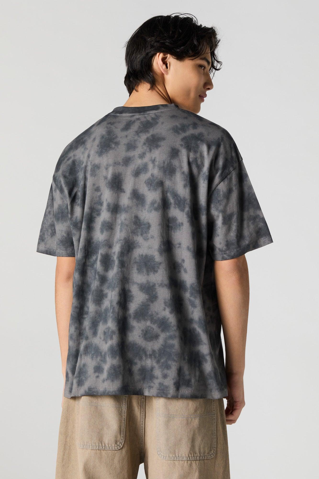 LTD Embroidered Tie Dye Relaxed T-Shirt Male Product Image