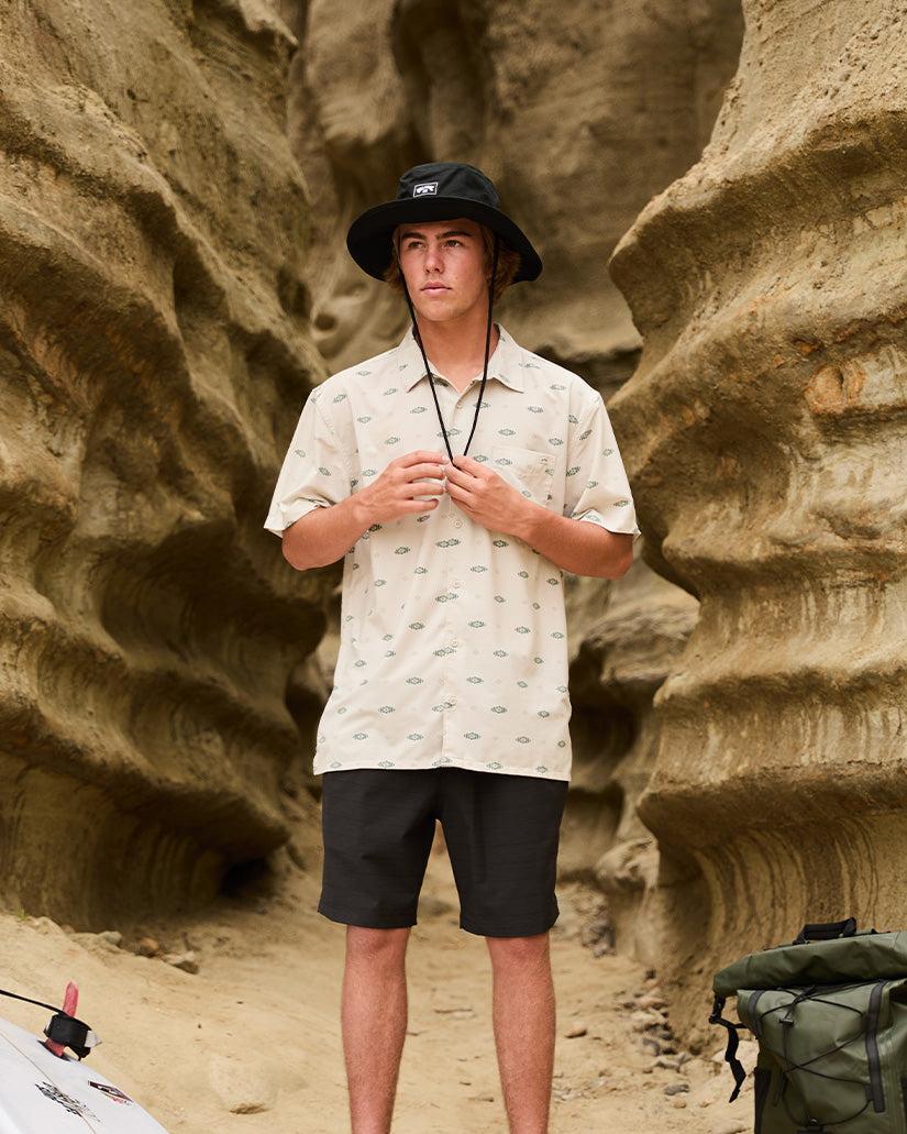 A/Div Surftrek Trail Short Sleeve Shirt - Stone Male Product Image
