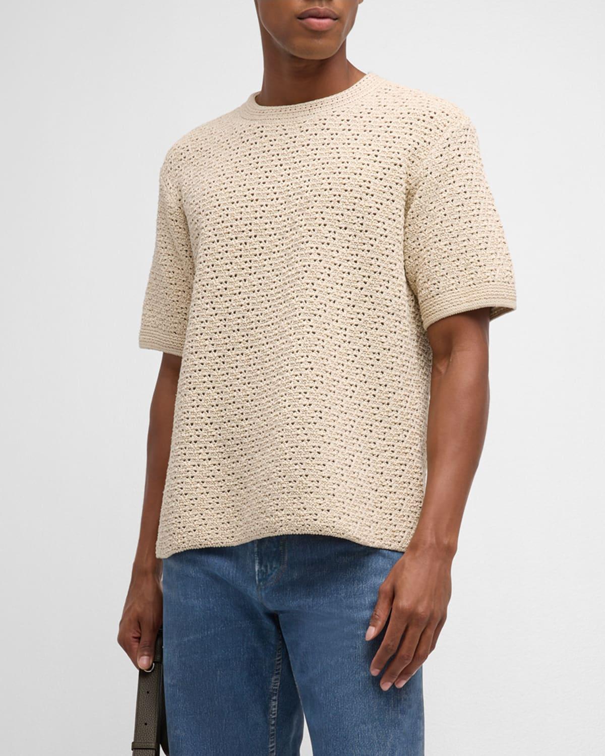 Mens Paper Textured Knit T-Shirt Product Image