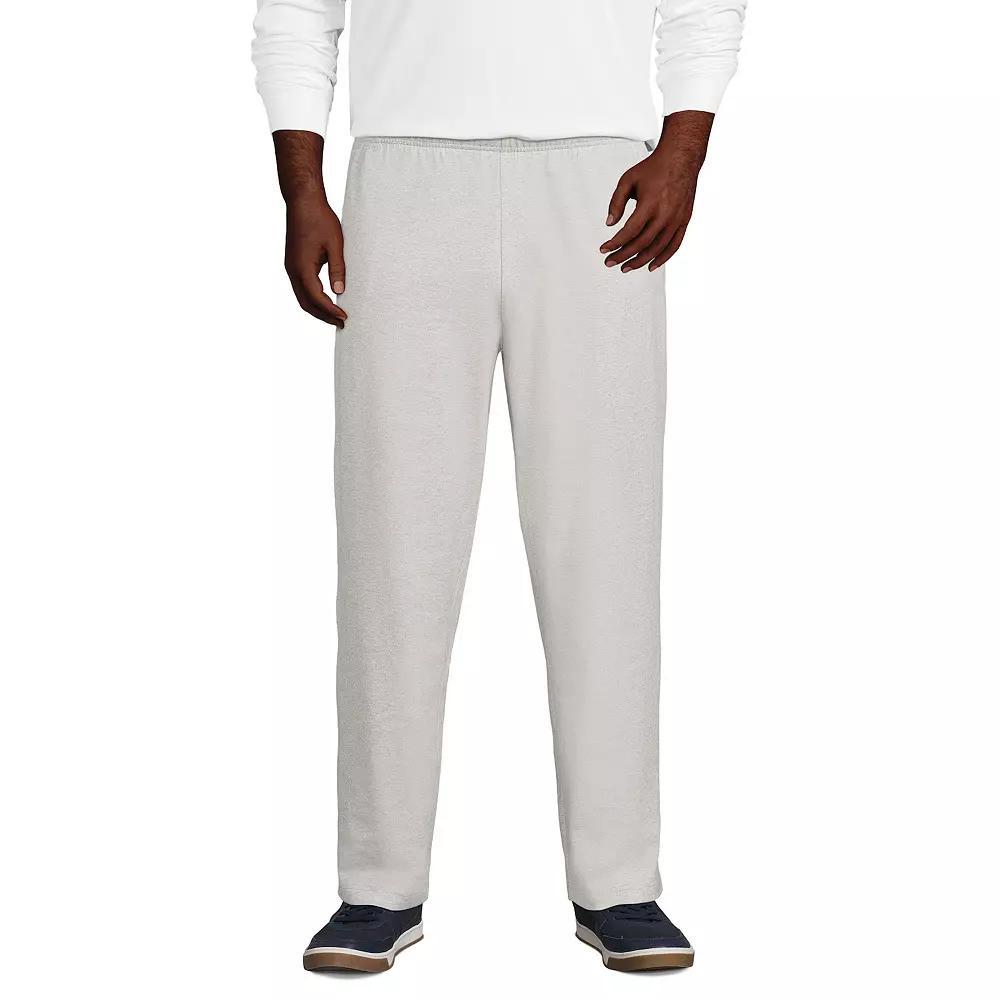 Big & Tall Lands' End Jersey Knit Sweatpants, Men's, Size: 3XB, Gray Grey Product Image