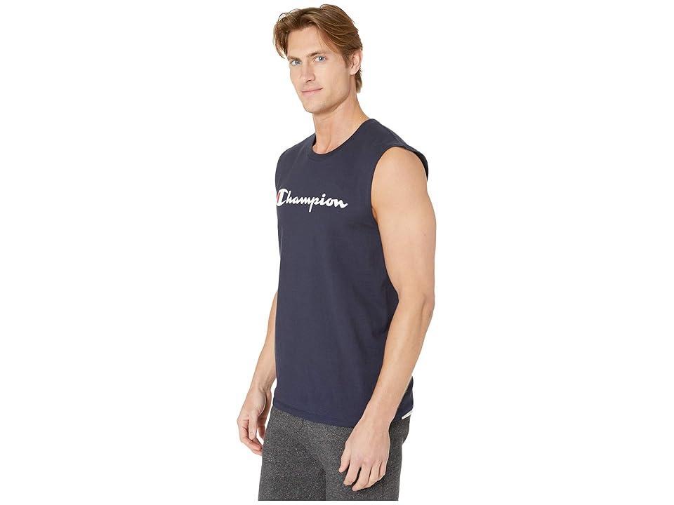 Mens Champion Logo Graphic Muscle Tee Granite Grey Product Image