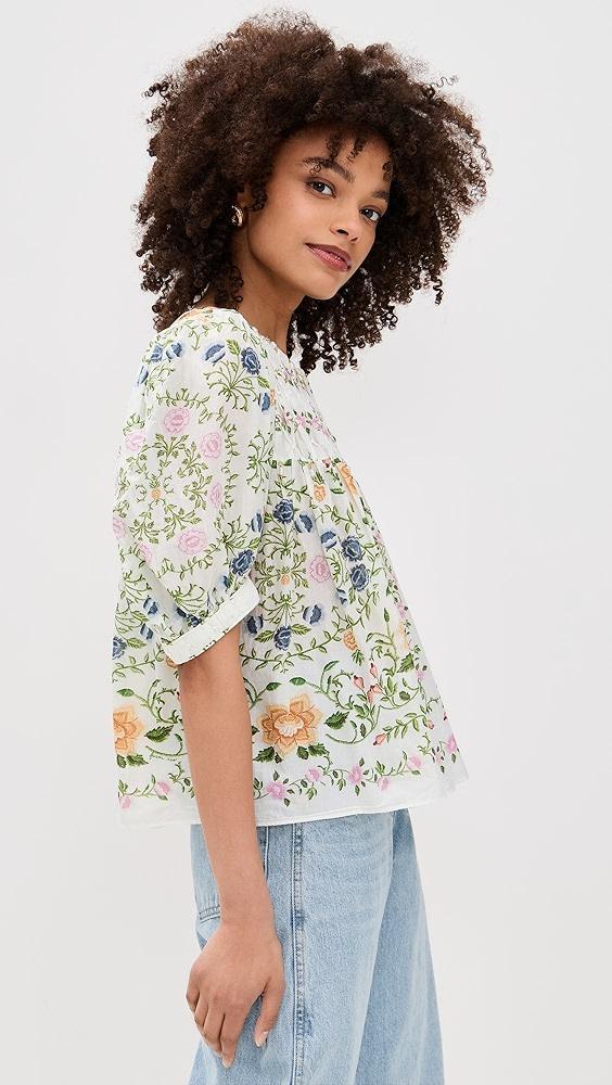 FARM Rio Scoop Neck Short Sleeve Blouse | Shopbop Product Image