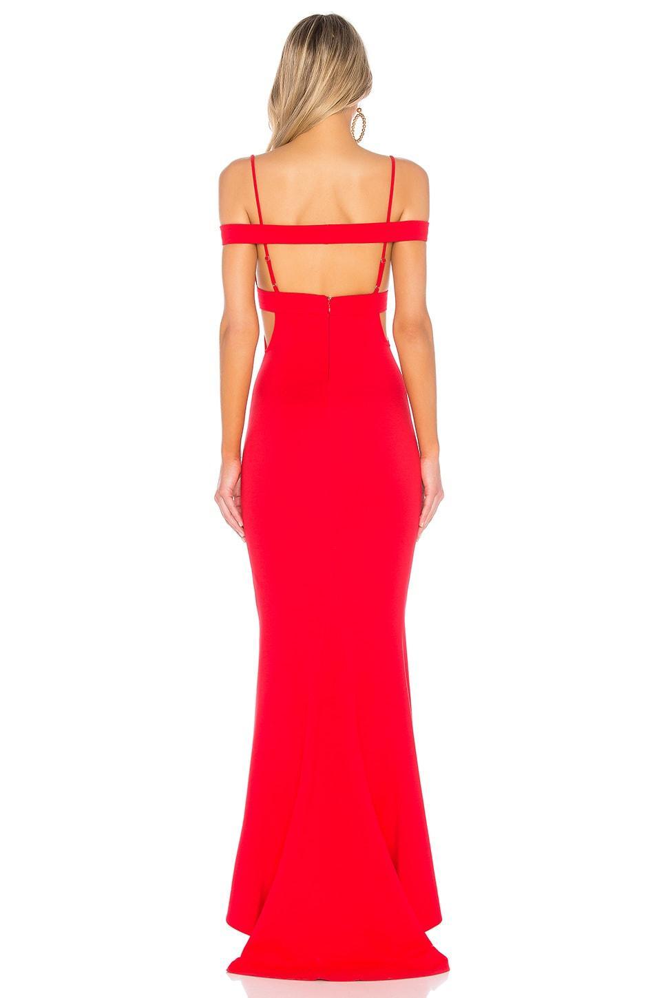 Lovers and Friends Cece Gown in Red Rose Product Image