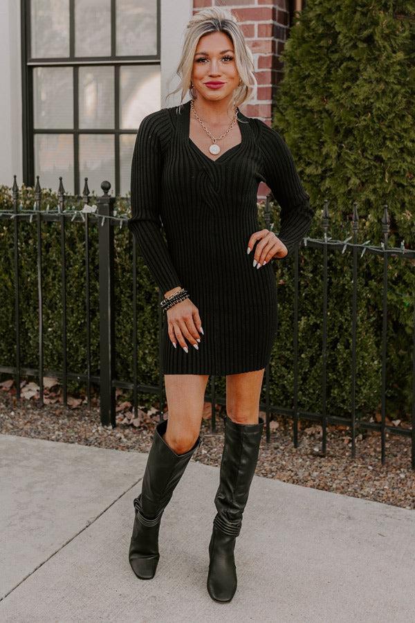 The One And Only Sweater Dress In Black Product Image